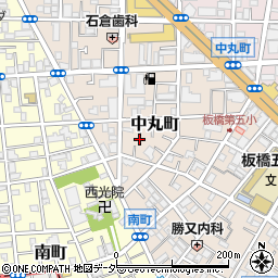 東京都板橋区中丸町40周辺の地図