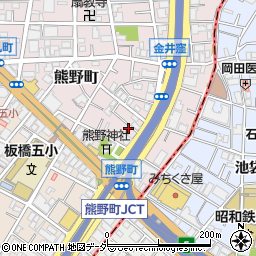 タイムズ熊野町第７駐車場周辺の地図