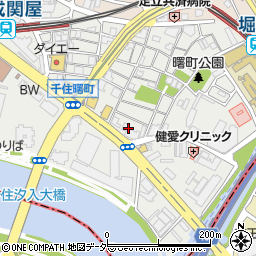 東京都足立区千住曙町22周辺の地図