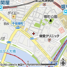 東京都足立区千住曙町周辺の地図