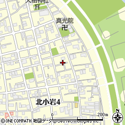 東京都江戸川区北小岩4丁目24周辺の地図