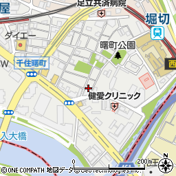 東京都足立区千住曙町23周辺の地図