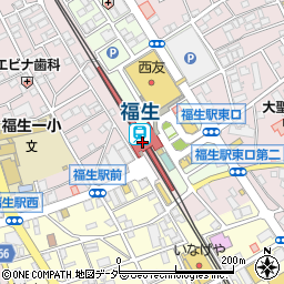 東京都福生市周辺の地図