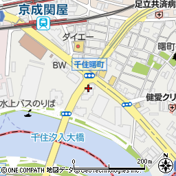 パーク千住堀切橋駐車場周辺の地図