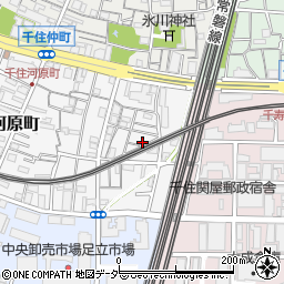 東京都足立区千住河原町40周辺の地図