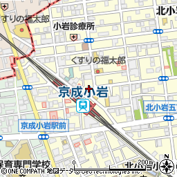 京成小岩北口共同店舗周辺の地図