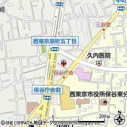 タイムズ西東京市役所保谷庁舎第２駐車場周辺の地図