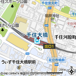 東京都足立区千住橋戸町9周辺の地図