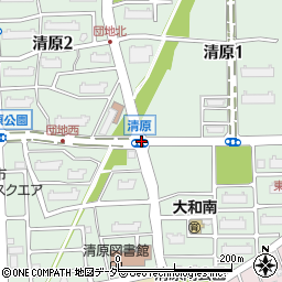 東京都東大和市清原周辺の地図