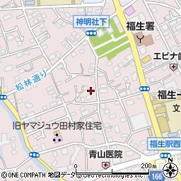 東京都福生市福生1141-1周辺の地図