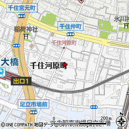 東京都足立区千住河原町27周辺の地図