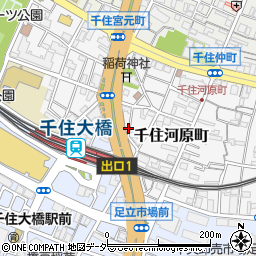 東京都足立区千住河原町11周辺の地図