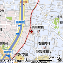 東京都豊島区池袋本町2丁目34-1周辺の地図