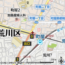 東京地下鉄株式会社　千代田線町屋駅周辺の地図