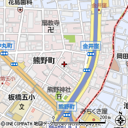 東京都板橋区熊野町周辺の地図
