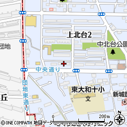 公社大和上北台住宅１７号棟周辺の地図