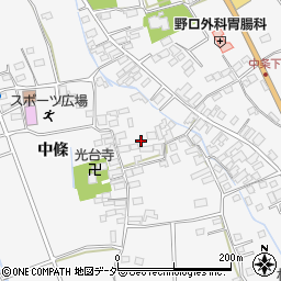 山梨県韮崎市中田町中條770周辺の地図
