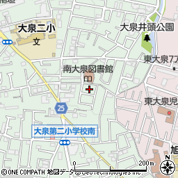 東京都練馬区南大泉1丁目45周辺の地図