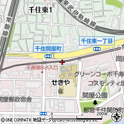 東京都足立区千住関屋町14周辺の地図