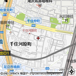 東京都足立区千住河原町28周辺の地図