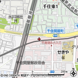 東京都足立区千住関屋町23周辺の地図