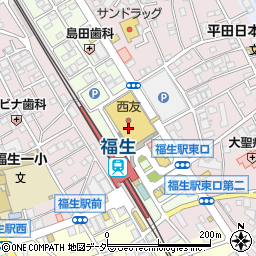 東京都福生市東町周辺の地図