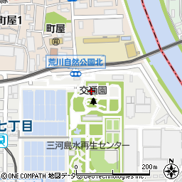 荒川自然公園交通園周辺トイレ周辺の地図