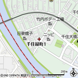東京都足立区千住緑町1丁目周辺の地図