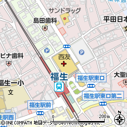 福生駅東口地下自転車駐車場周辺の地図