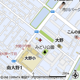 薬局くすりの福太郎　市川大野店周辺の地図