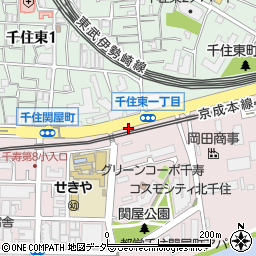 東京都足立区千住関屋町21周辺の地図