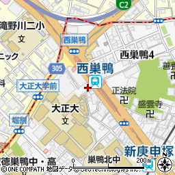都営地下鉄東京都交通局　三田線西巣鴨駅周辺の地図