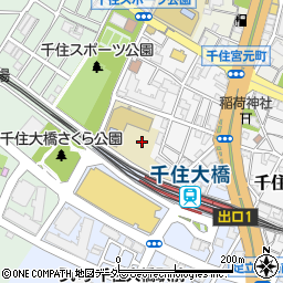 東京都足立区千住河原町4周辺の地図