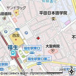 東京都福生市福生886周辺の地図