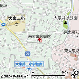 練馬区役所　南大泉青少年館周辺の地図
