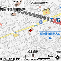 三井のリパーク練馬区石神井庁舎駐車場周辺の地図