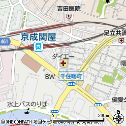 ダイエー千住曙町店周辺の地図