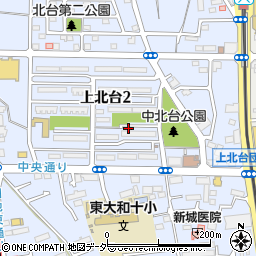 東京都東大和市上北台周辺の地図