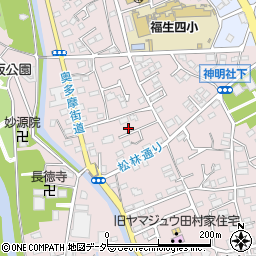 東京都福生市福生1243-36周辺の地図