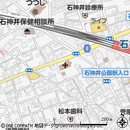 練馬区役所　石神井庁舎区民相談室周辺の地図