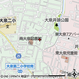 東京都練馬区南大泉1丁目43周辺の地図
