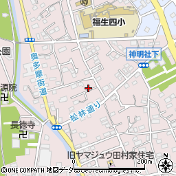 東京都福生市福生1243-39周辺の地図