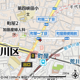 有限会社喜田家　町屋店周辺の地図
