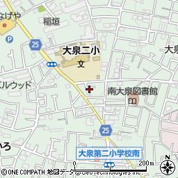 東京都練馬区南大泉1丁目52周辺の地図