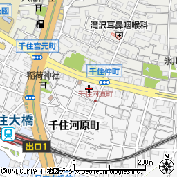 東京都足立区千住河原町19周辺の地図