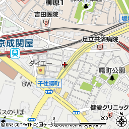 東京都足立区千住曙町13周辺の地図