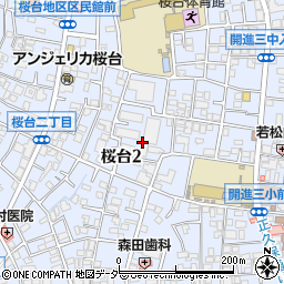 東京都練馬区桜台2丁目周辺の地図