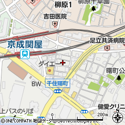 東京都足立区千住曙町12周辺の地図
