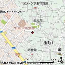 宝町西児童遊園トイレ周辺の地図