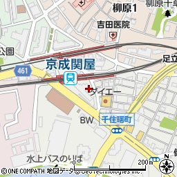 東京都足立区千住曙町6周辺の地図